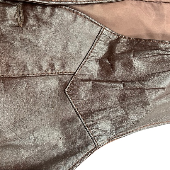 Brown Leather Vest - Picture 5 of 16